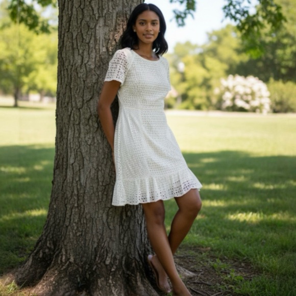 HD in Paris Georgia Eyelet Dress by Anthropologie - Picture 4 of 12